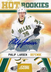 2010-11 Panini Score Hot Rookies Auto Philip Larsen #534 Stars